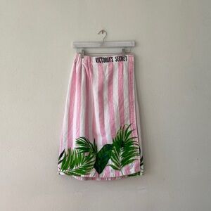 Victoria’s Secret Wrap Towel Pink Stripe Tropical